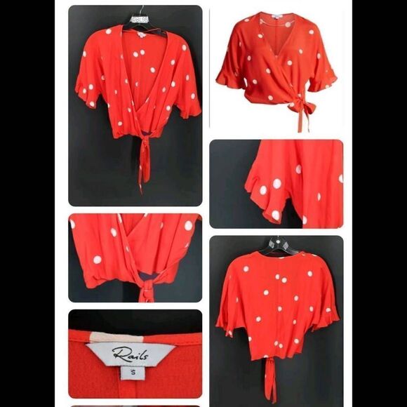 Rails Athena Top In Scarlett Dots Size Small. - Picture 1 of 12